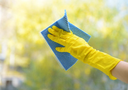 Carpet cleaning team with recycling bins and eco-friendly supplies in NW6