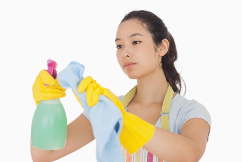Local cleaners preparing a living room in NW6 for move-in