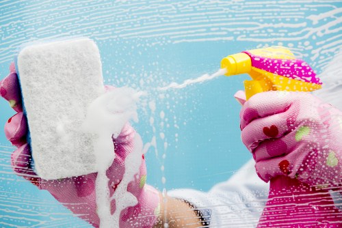 Airbnb cleaner preparing a guest-ready flat in NW6