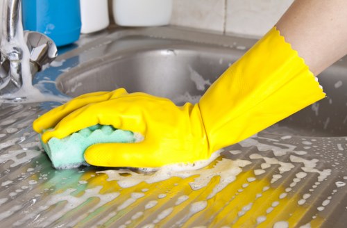 Kitchen deep clean during an end of tenancy service in NW6