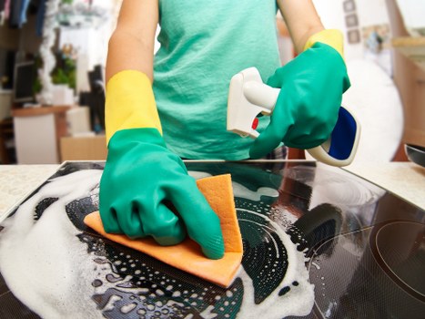 Local cleaning team preparing a property for handover in NW6